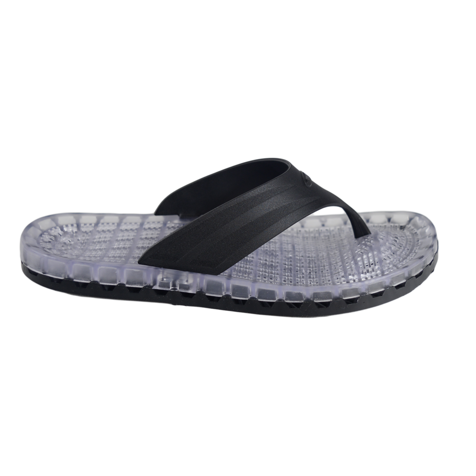 Ibiza - Clear Thong Sandal - Black