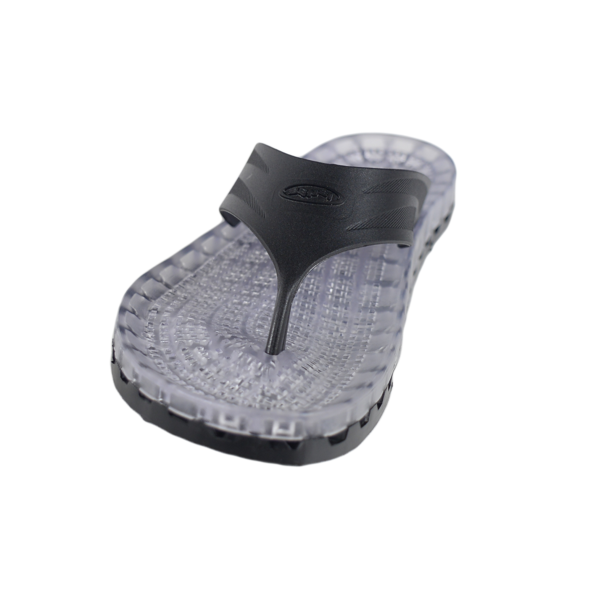 Ibiza - Clear Thong Sandal - Black