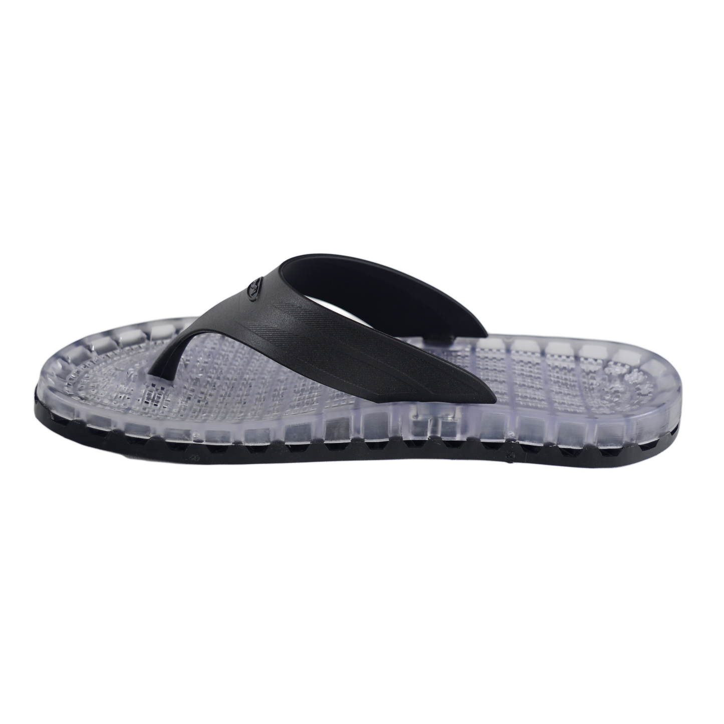 Ibiza - Clear Thong Sandal - Black