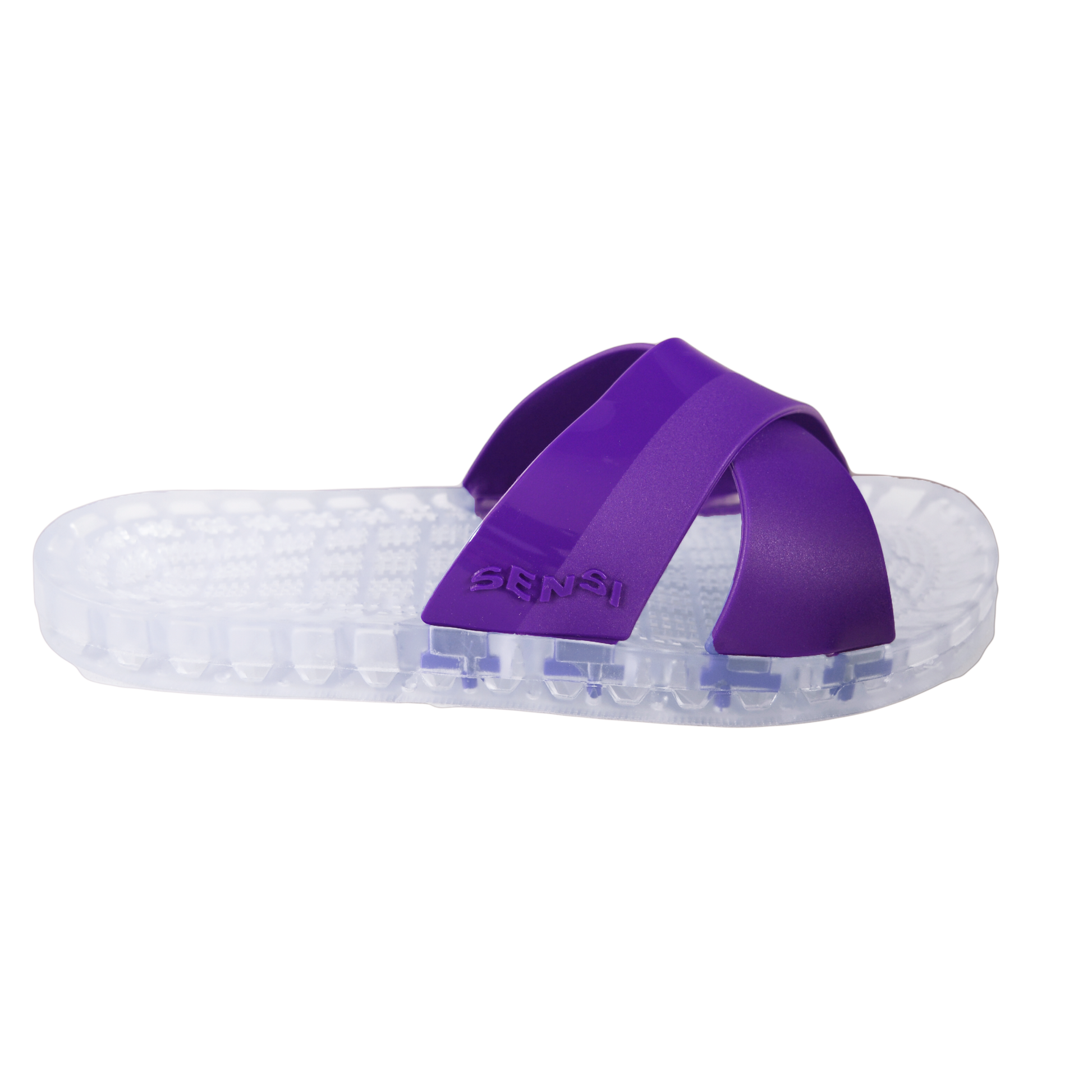 Amalfi - Clear Slide Sandal - Purple