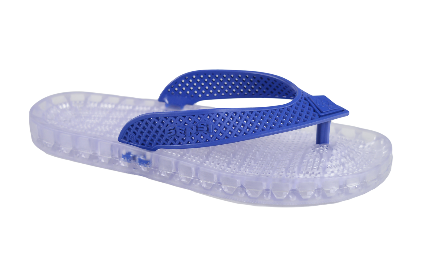 Wave Thong Sandal - Clear| Royal Blue