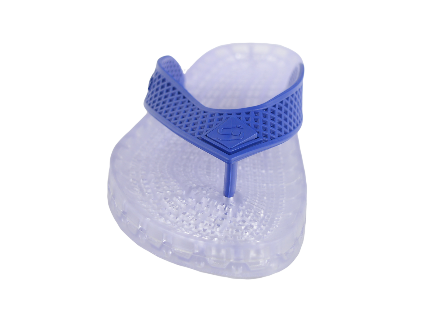 Wave Thong Sandal - Clear| Royal Blue